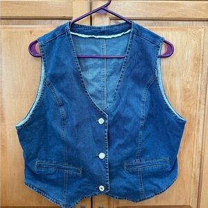 Denim Button-Up Vest